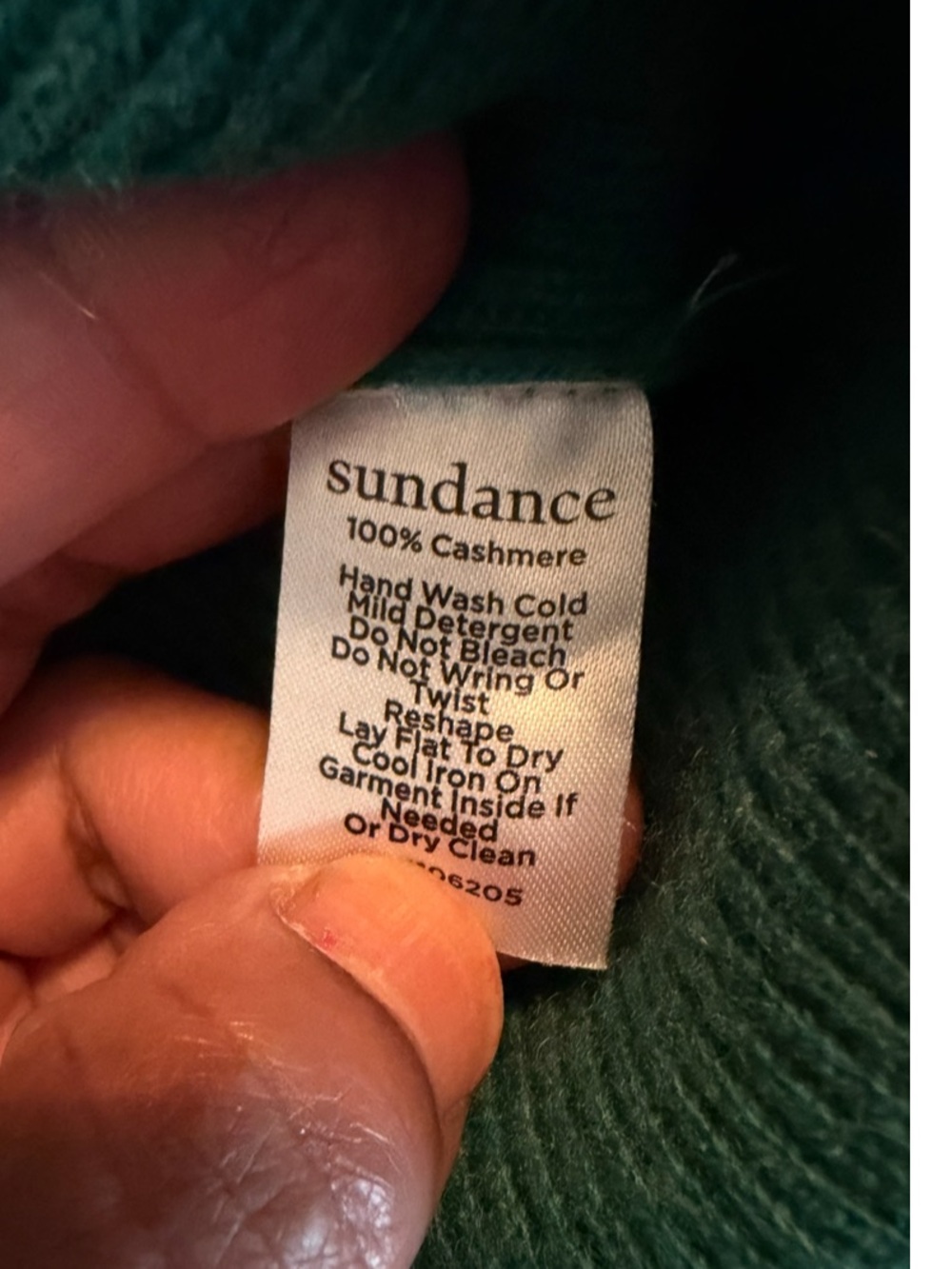 Sundance Teal Cashmere V-Neck Wrap Sweater - Picture 7 of 7